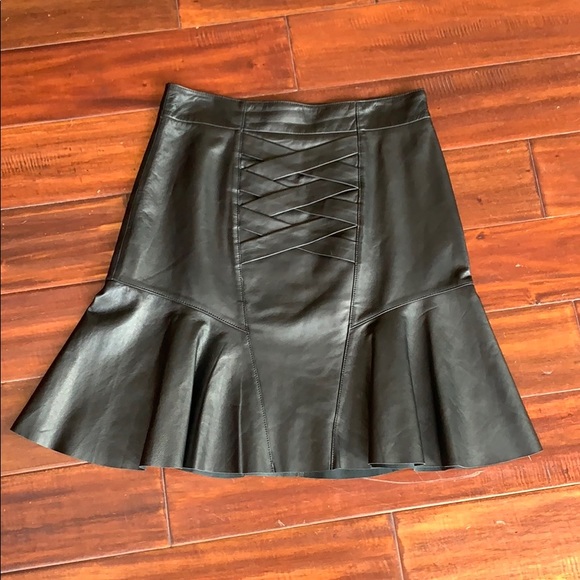 Derek Lam 10 Crosby Mini Leather Skirt - Picture 4 of 5